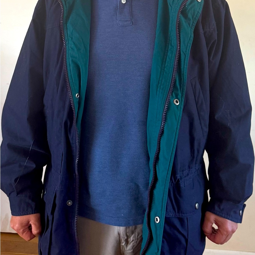Men's Navy and Teal Jacket